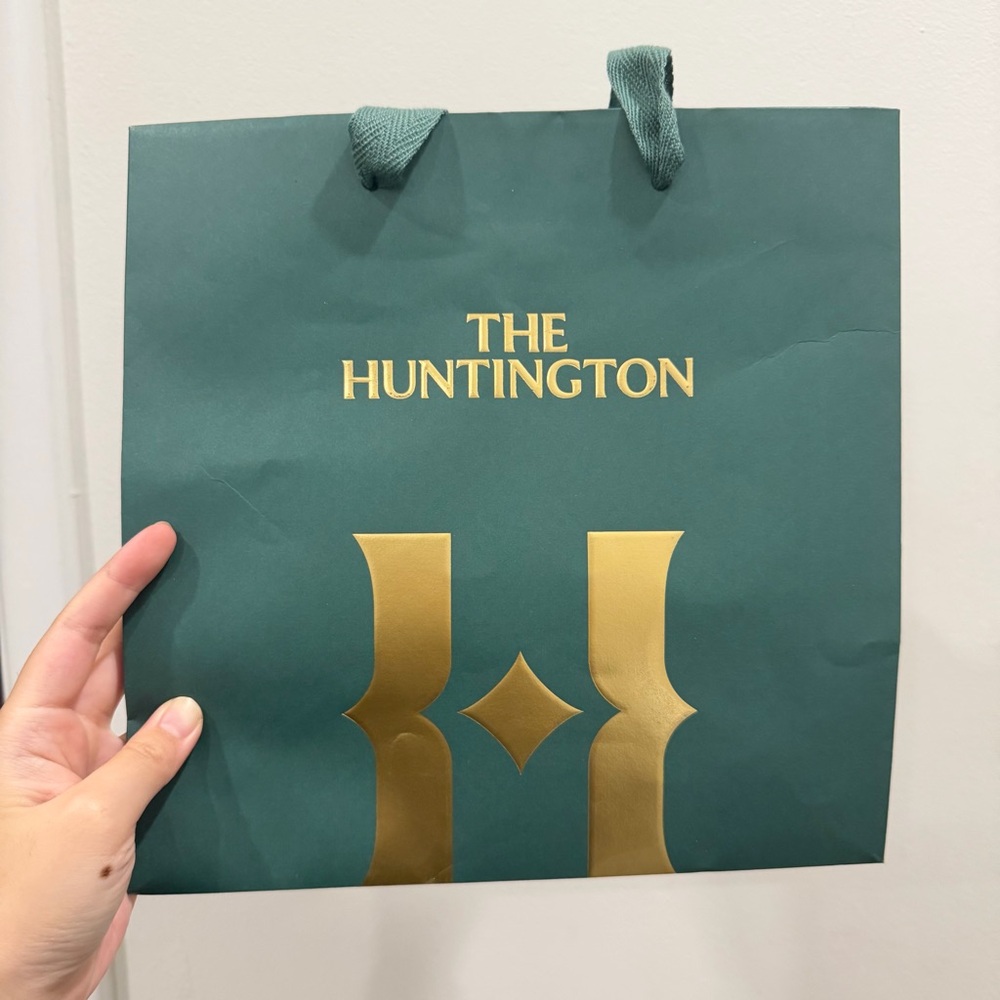 The Huntington Green and Gold Gift Bag